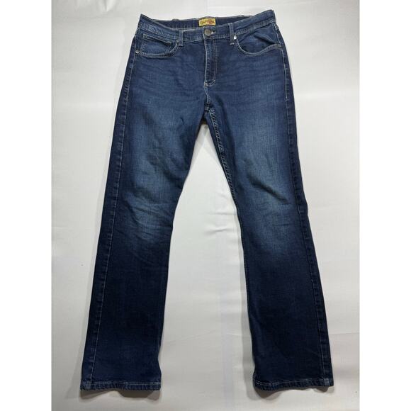 Wrangler 20X Men's Style 42 Vintage Bootcut Denim Jeans - Size 36x34 (36x32.5) - Picture 1 of 6